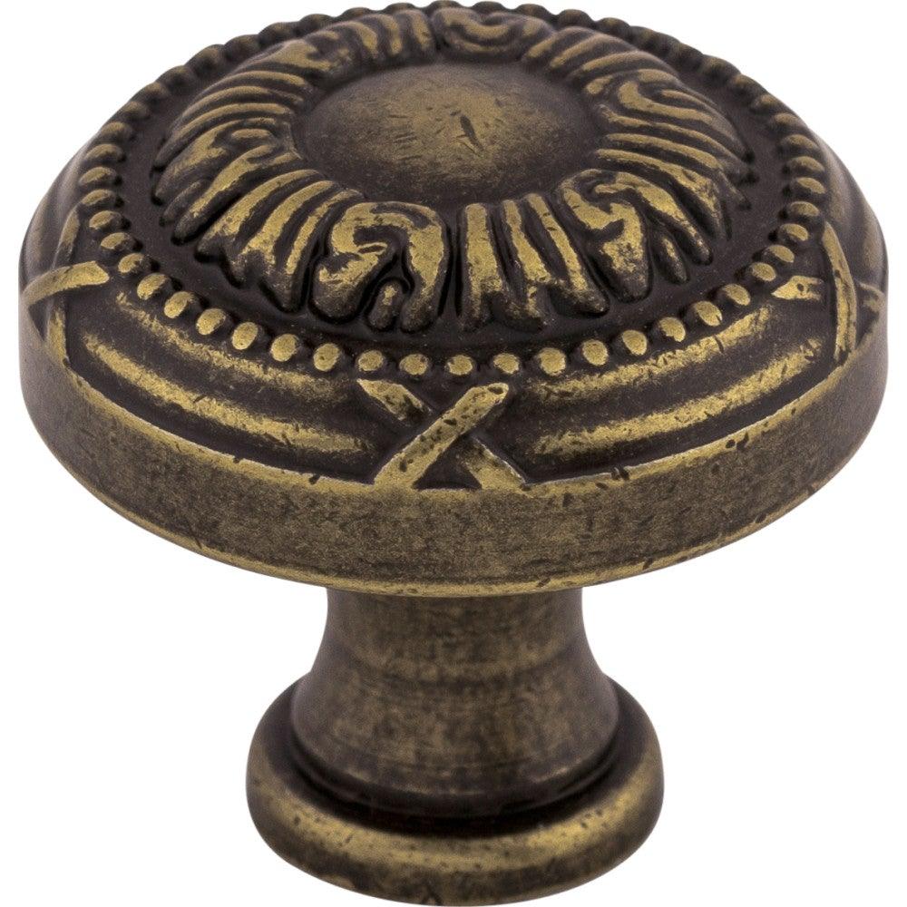 Ribbon Knob by Top Knobs - German Bronze - New York Hardware