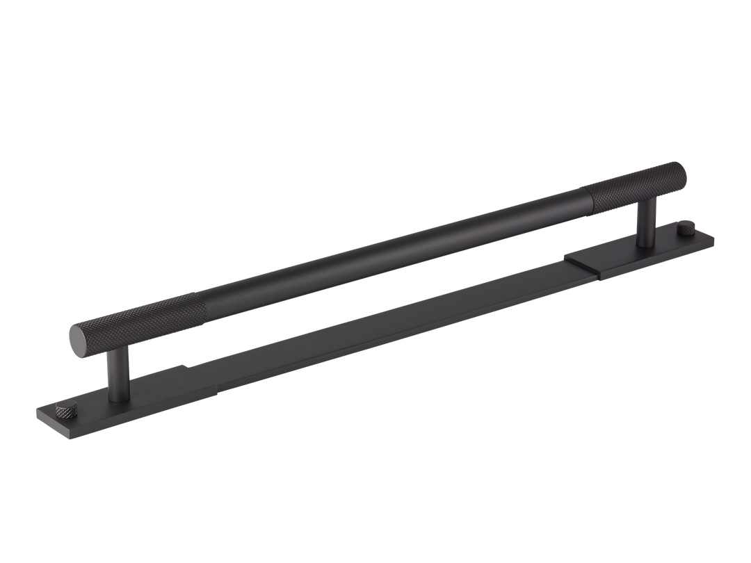MIX Diamond Knurled Appliance Pull Handle & Backplate by Armac Martin - 608mm - Matt White Lacquered