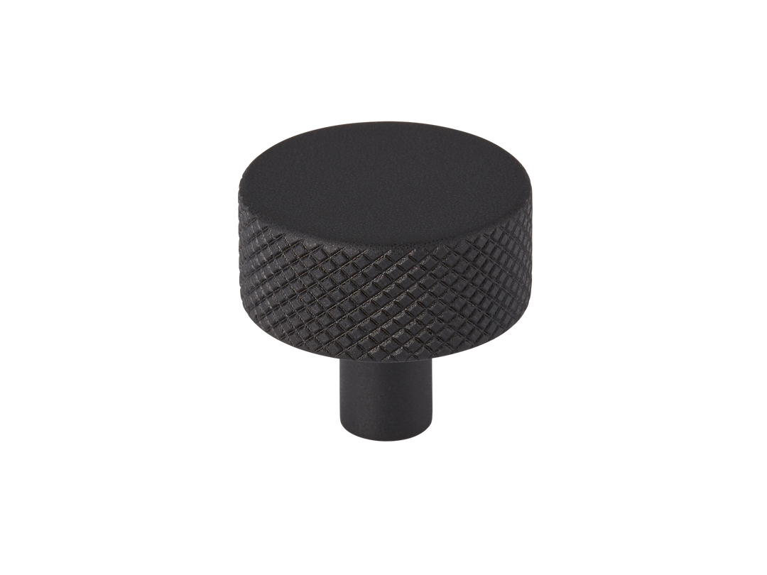 MIX Diamond Knurled Cabinet Knob by Armac Martin - 32mm - Matt Black Lacquered