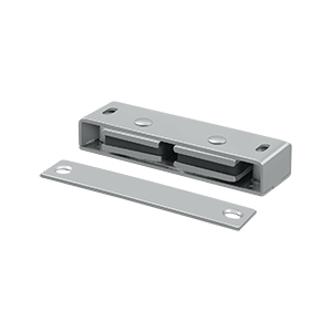 Magnetic Catch by Deltana - 3-1/8" x 1" x 9/16" - Brushed Chrome - New York Hardware