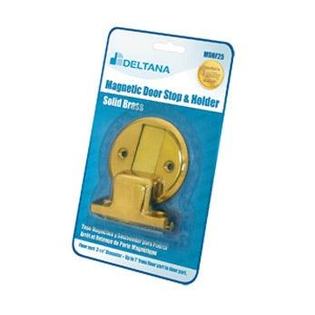 Magnetic Door Holder Flush 2.5" Diameter Blister Pack - Polished Brass - New York Hardware Online
