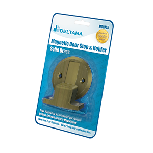 Magnetic Flush Door Holder Blister Pack by Deltana -  - Antique Brass - New York Hardware