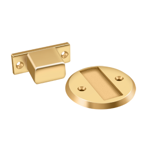 Magnetic Flush Door Holder by Deltana -  - PVD Polished Brass - New York Hardware