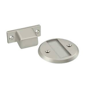 Magnetic Flush Door Holder by Deltana -  - Brushed Nickel - New York Hardware