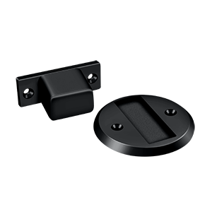 Magnetic Flush Door Holder by Deltana -  - Paint Black - New York Hardware