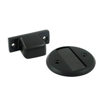 Magnetic Door Holder Flush 2 1/2" Diameter - Black - New York Hardware Online