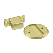 Magnetic Flush Door Holder by Deltana -  - Polished Brass - New York Hardware