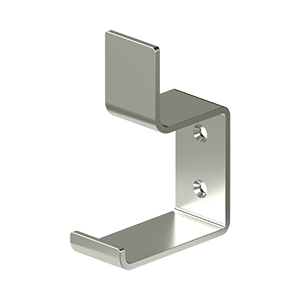Heavy Duty Modern Hook Bracket by Deltana -  - Polished Nickel - New York Hardware