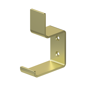 Heavy Duty Modern Hook Bracket by Deltana -  - Polished Brass - New York Hardware