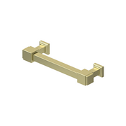 Manhattan Cabinet Pull by Deltana - 4" - Unlacquered Brass - New York Hardware