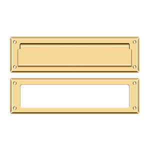 13-1/8" Mail Slot with Interior Frame by Deltana -  - PVD Polished Brass - New York Hardware