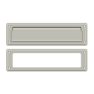 13-1/8" Mail Slot with Interior Frame by Deltana -  - Brushed Nickel - New York Hardware