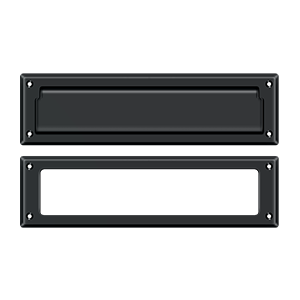 13-1/8" Mail Slot with Interior Frame by Deltana -  - Paint Black - New York Hardware