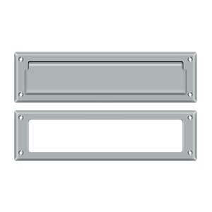 13-1/8" Mail Slot with Interior Frame by Deltana -  - Brushed Chrome - New York Hardware