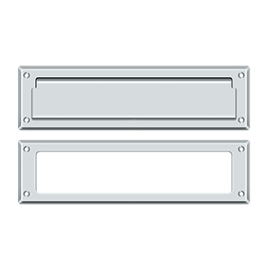 13-1/8" Mail Slot with Interior Frame by Deltana -  - Polished Chrome - New York Hardware