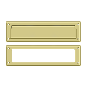 13-1/8" Mail Slot with Interior Frame by Deltana -  - Polished Brass - New York Hardware