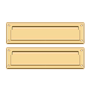 13-1/8" Mail Slot with Interior Flap by Deltana -  - PVD Polished Brass - New York Hardware