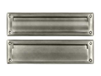 Mail Slot 13 1/8" with Interior Flap - Pewter - New York Hardware Online