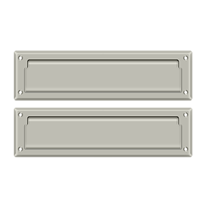 13-1/8" Mail Slot with Interior Flap by Deltana -  - Brushed Nickel - New York Hardware