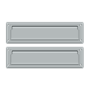 13-1/8" Mail Slot with Interior Flap by Deltana -  - Brushed Chrome - New York Hardware