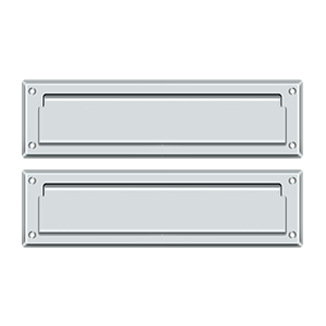 13-1/8" Mail Slot with Interior Flap by Deltana -  - Polished Chrome - New York Hardware