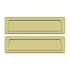 13-1/8" Mail Slot with Interior Flap by Deltana -  - Polished Brass - New York Hardware