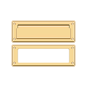 8-7/8" Mail Slot with Interior Frame by Deltana -  - PVD Polished Brass - New York Hardware