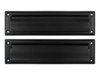Mail Slot 8 7/8" with Interior Frame - Black - New York Hardware Online