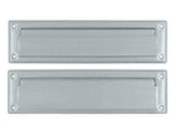 Mail Slot 8 7/8" with Interior Frame - Brushed Chrome - New York Hardware Online