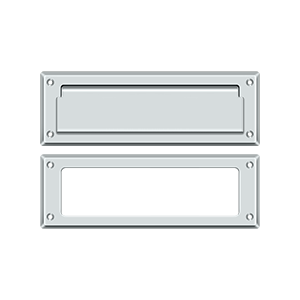 8-7/8" Mail Slot with Interior Frame by Deltana -  - Polished Chrome - New York Hardware
