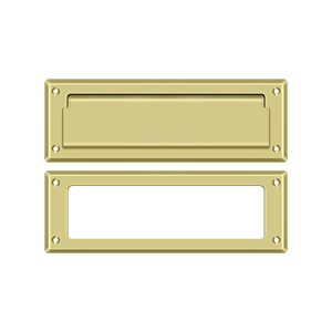 8-7/8" Mail Slot with Interior Frame by Deltana -  - Polished Brass - New York Hardware