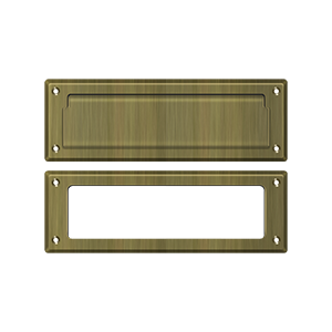 8-7/8" Mail Slot with Interior Frame by Deltana -  - Antique Brass - New York Hardware