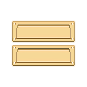 8-7/8" Mail Slot with Back Plate by Deltana -  - PVD Polished Brass - New York Hardware