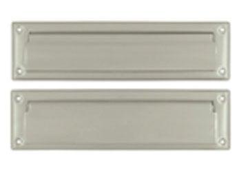 Mail Slot 8 7/8" with Back Plate - Satin Nickel - New York Hardware Online