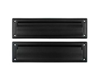 Mail Slot 8 7/8" with Back Plate - Black - New York Hardware Online