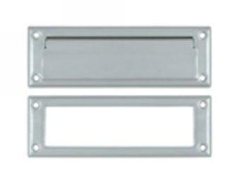 Mail Slot 8 7/8" with Back Plate - Brushed Chrome - New York Hardware Online