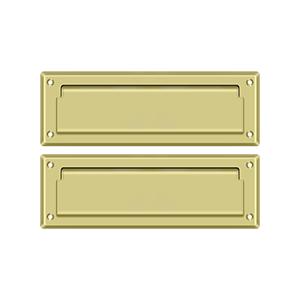 8-7/8" Mail Slot with Back Plate by Deltana -  - Polished Brass - New York Hardware