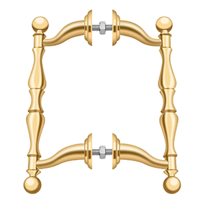 Back-to-Back Set Off-Set Handle by Deltana -  - PVD Polished Brass - New York Hardware