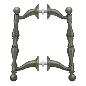 Back-to-Back Set Off-Set Handle by Deltana -  - Antique Nickel - New York Hardware