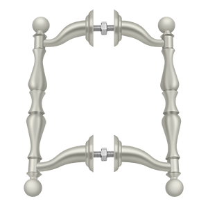 Back-to-Back Set Off-Set Handle by Deltana -  - Brushed Nickel - New York Hardware