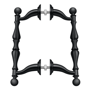 Back-to-Back Set Off-Set Handle by Deltana -  - Paint Black - New York Hardware