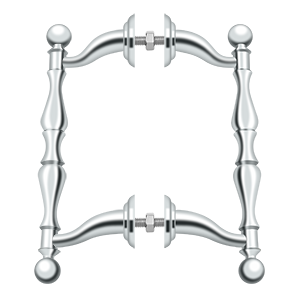 Back-to-Back Set Off-Set Handle by Deltana -  - Polished Chrome - New York Hardware