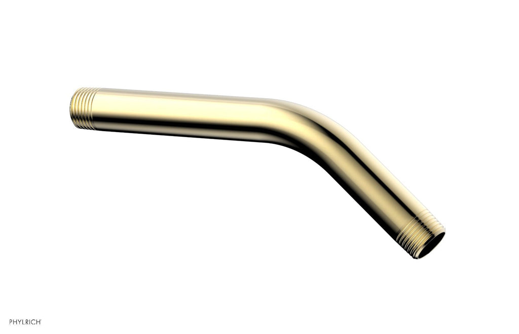 8" Shower Arm by Phylrich - Polished Brass Uncoated