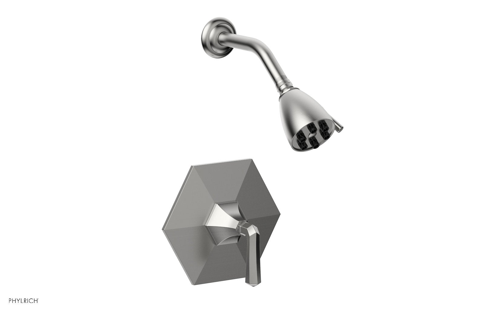 5" - Satin Chrome - LE VERRE & LA CROSSE Pressure Balance Shower Set - Lever Handle by Phylrich - New York Hardware