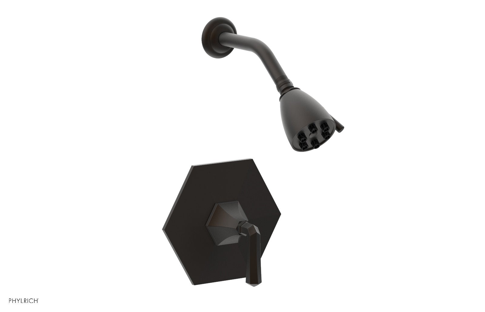 5" - Oil Rubbed Bronze - LE VERRE & LA CROSSE Pressure Balance Shower Set - Lever Handle by Phylrich - New York Hardware