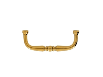 Traditional Wire Pull 3" - PVD - Polished Brass - New York Hardware Online