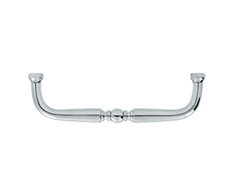 Traditional Wire Pull 4" - Polished Chrome - New York Hardware Online