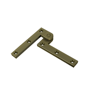 Heavy Duty Solid Brass Pivot Hinge by Deltana - 3-7/8" x 5/8" x 1-5/8" - Antique Brass - New York Hardware