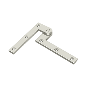 Heavy Duty Solid Brass Pivot Hinge by Deltana - 4-3/8" x 5/8" x 1-7/8"  - Polished Nickel - New York Hardware