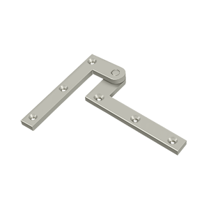 Heavy Duty Solid Brass Pivot Hinge by Deltana - 4-3/8" x 5/8" x 1-7/8"  - Brushed Nickel - New York Hardware